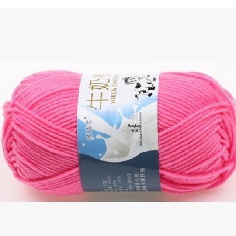 Milk Cotton Yarn Set for DIY Projects: Scarf, Crochet Slippers, Hand-Woven Bags