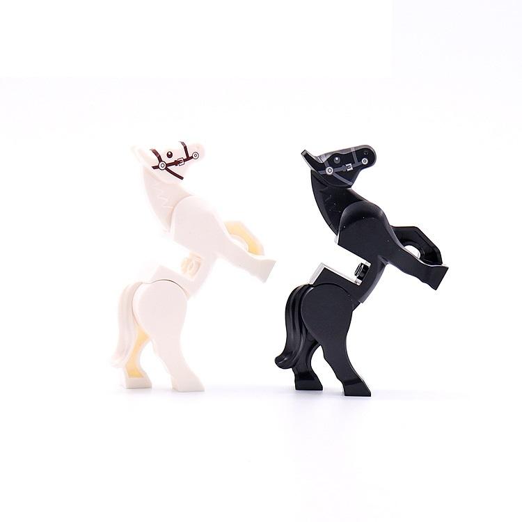 Kriegspferd, Militärwaffen, Minifiguren, Teile, Blöcke, Montage, Modellbausätze, Spielzeug, kompatibel mit großen Marken