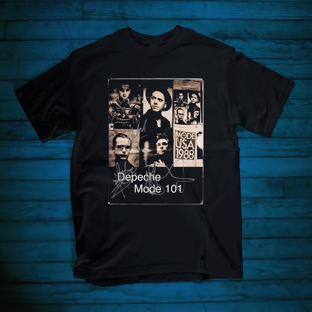 Depeche Mode 101 Tour Concert Signature Black Unisex S-5XL T-Shirt 1T140 Unisex T-Shirt S