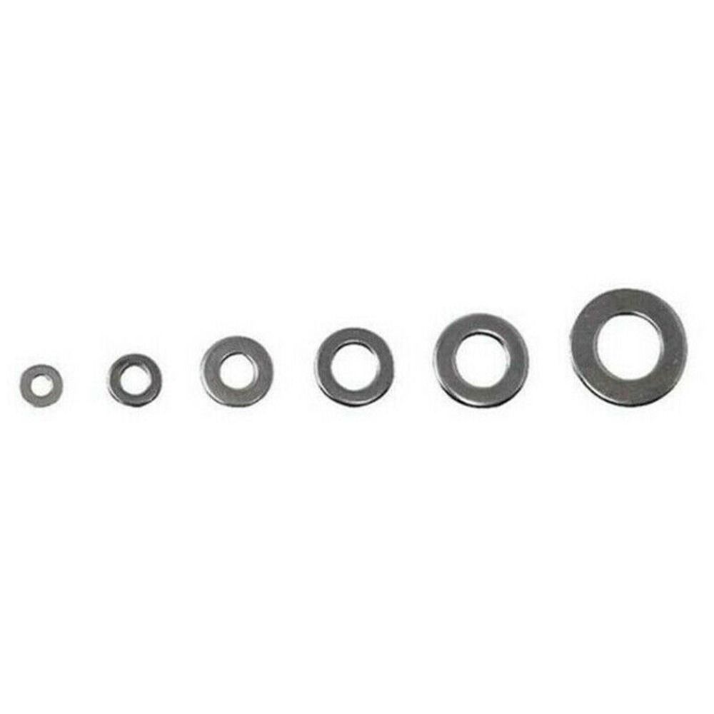 304 Stainless Steel Stainless Steel Flat Washers 9 Size Assortment 580pcs Set Washers Assortment Kit Aluminum Material
