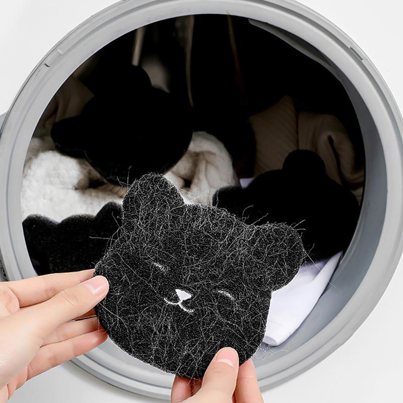 2Pcs Pet Hair Remover Bear Shape Laundry Ball Washing Machine Lint Catcher Reusable Clothes Sofa Cat Dog Hair Cleaning Sponge