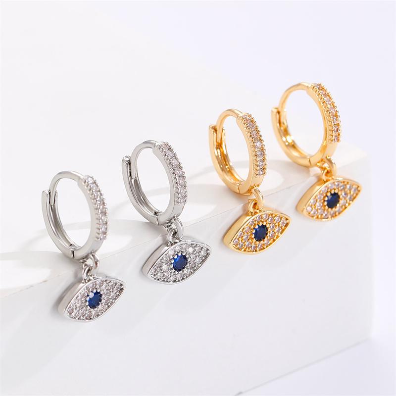 Evil Eyes Pendant Hoop Earring New Fashion Huggies Party Jewelry Stainless Steel Small Huggie Punk Earings Piercing Jewelry