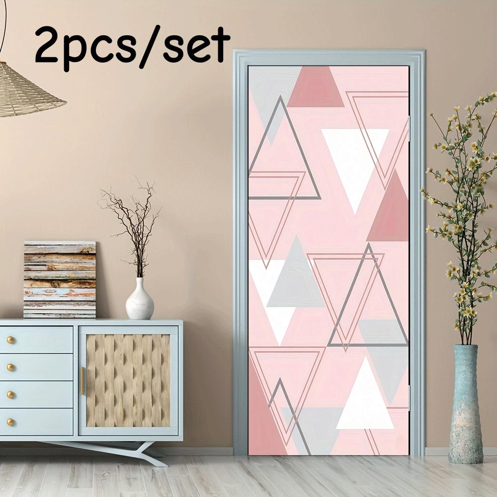 

2pcs Modern minimalist geometric triangle wall stickers, Nordic style home decor stickers, self-adhesive and removable living ro (as the picture,38.5x200cmx2)