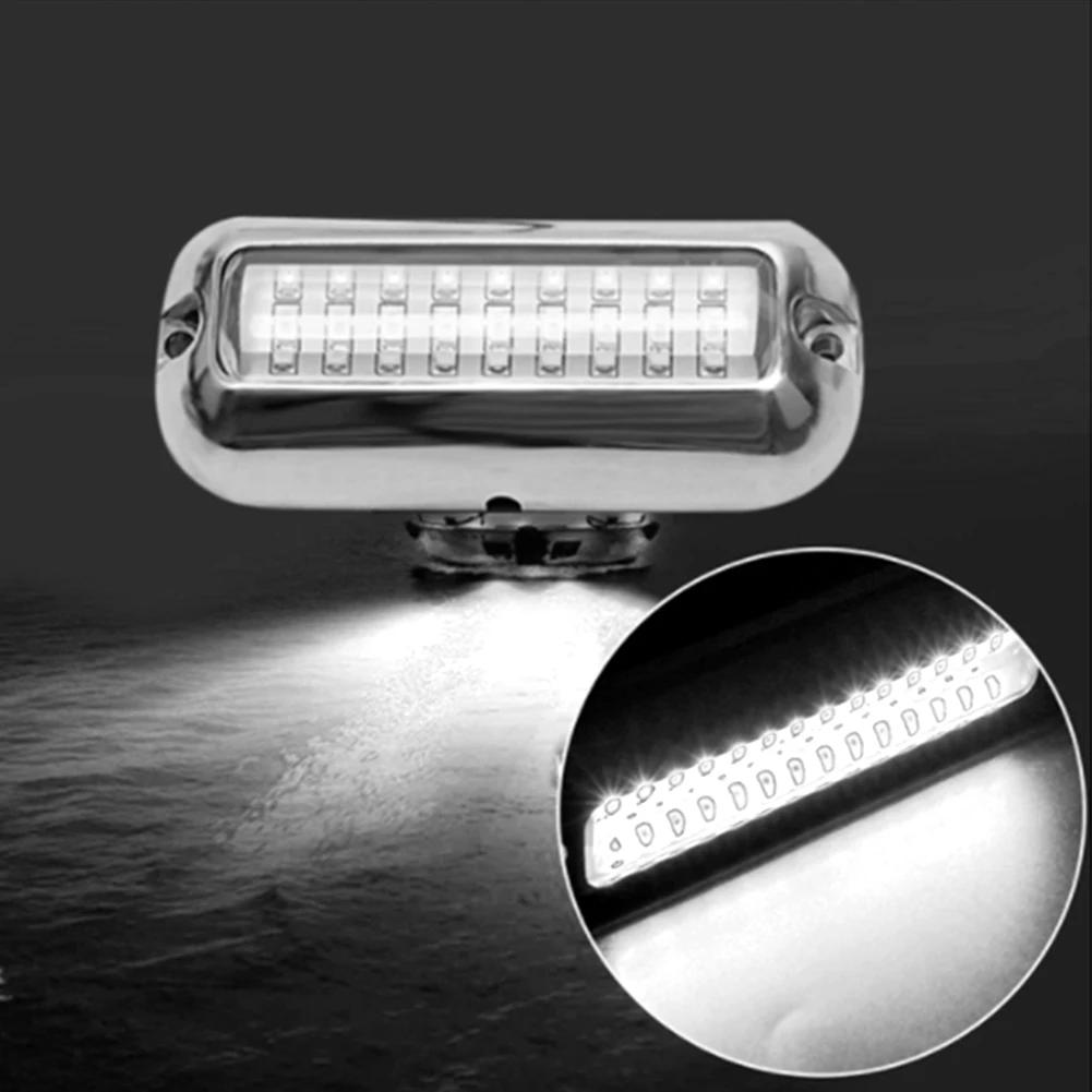 42 LED Waterproof Marine Boat LED Light Stainless Steel Underwater Pontoon Transom Lamp Yacht Cabin Deck Tail Lights Accessories