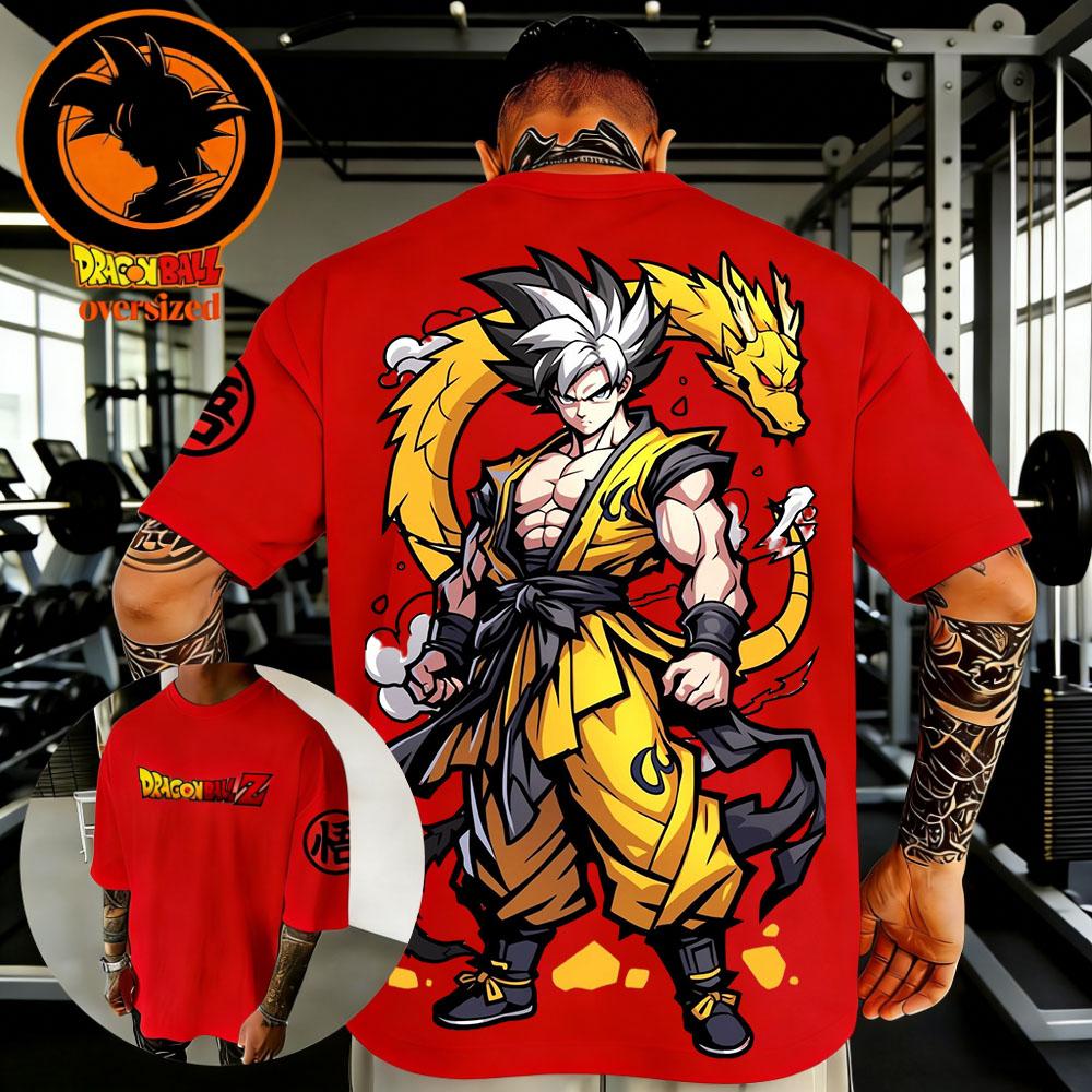 Summer Dragon Ball Retro Men's Fitness T-shirt Suitable for Both Men and Women
