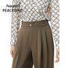 PEACEBIRD Commuter Style Drape Pants