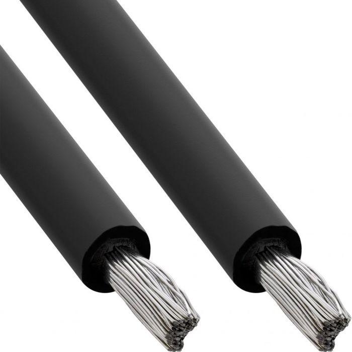 Noname Câble D'installation Solaire InLine® Au Mètre H1Z2Z2-K 6 Mm² Noir 25 M
