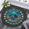 Marine Life Glass Round Area Rug Under Office Chairs Bedroom Living Room Home Decor