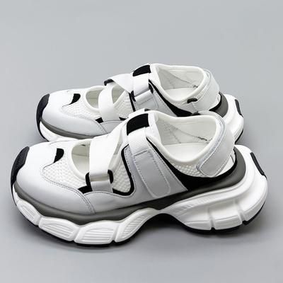 Mode Bequeme Dicksohlige Damen Schuhe Sommer Neu Retro Damen Freizeit Hausschuhe Daddy Schuhe Sportsandalen Allmatch Weiße Schuhe