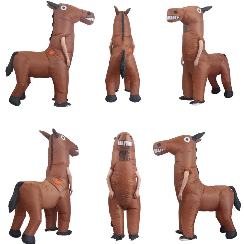 

New Halloween Inflatable Horse Suit for Stage Performance - Active Giraffe Design Adult Standard Size [150-190cm]