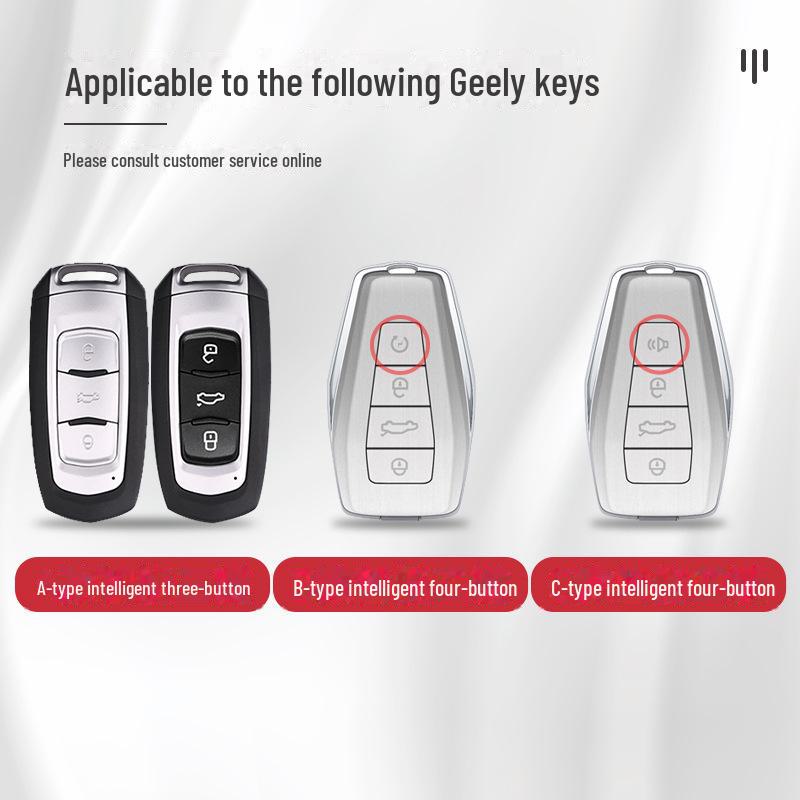 Kryt na kľúč od auta Geely Xingyue pre rôzne modely (2024) - Kvalitný prémiový kryt pre Boyue, Xingrui, Haoyue, Binyue.