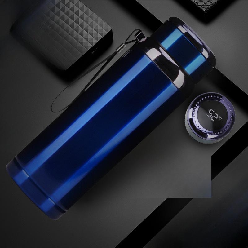 

Интеллектуальный дисплей температуры, кружка из нержавеющей стали 316, портативный спортивный чайник на открытом воздухе с веревкой, цифровой звездный горшок 600ML