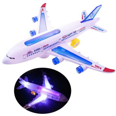 Elektronisches Flugzeugspielzeug mit Musik Autopilot Blinkgeräusch Flugzeug Automatische Drehung Flugzeug Pädagogisches Spielzeug Geschenk für Kinder