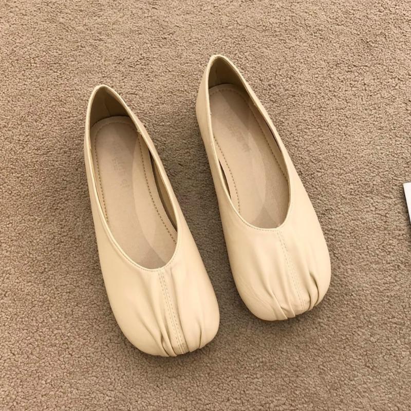 Square Toe Women Flat Sandals Casual Loafers Shoes Woman 2025 Trend Summer Elegant Dress Comfort Soft Leather Zapatillas Mujer