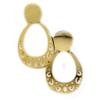 Les Trésors De Lily [G3407] - Gold Plated 'Choreography' Earrings - 31x18 Mm