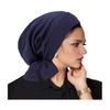 Turban Hat Lightweight Loose Fit Fully Cover Stretchy Knit Headscarf Pure Color