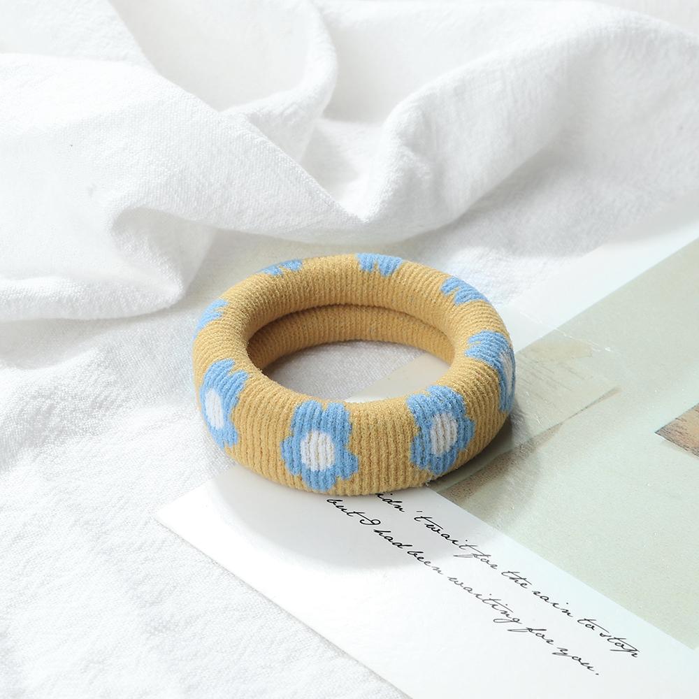 5PCS/Set Cute Colorful Thick Hair Bands Daisy Elastic Girls Rubber Band Headwear Hair Accessories Scrunchies Women Holder Gifts