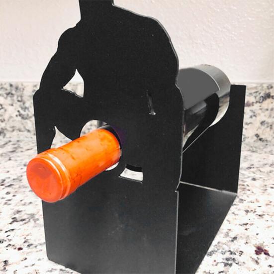 Yousheng Muscular Man Wine Bottle Holder Creative Funny Adult Tabletop Decoration Freestanding Wine Display Stand for Kitchen Home Bar