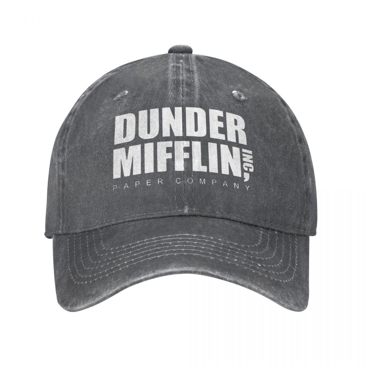 

Офисное телешоу Dunder Mifflin Paper Бейсболки Винтажные потертые джинсовые кепки Snapback в стиле унисекс Уличные кепки Шляпа One Size
