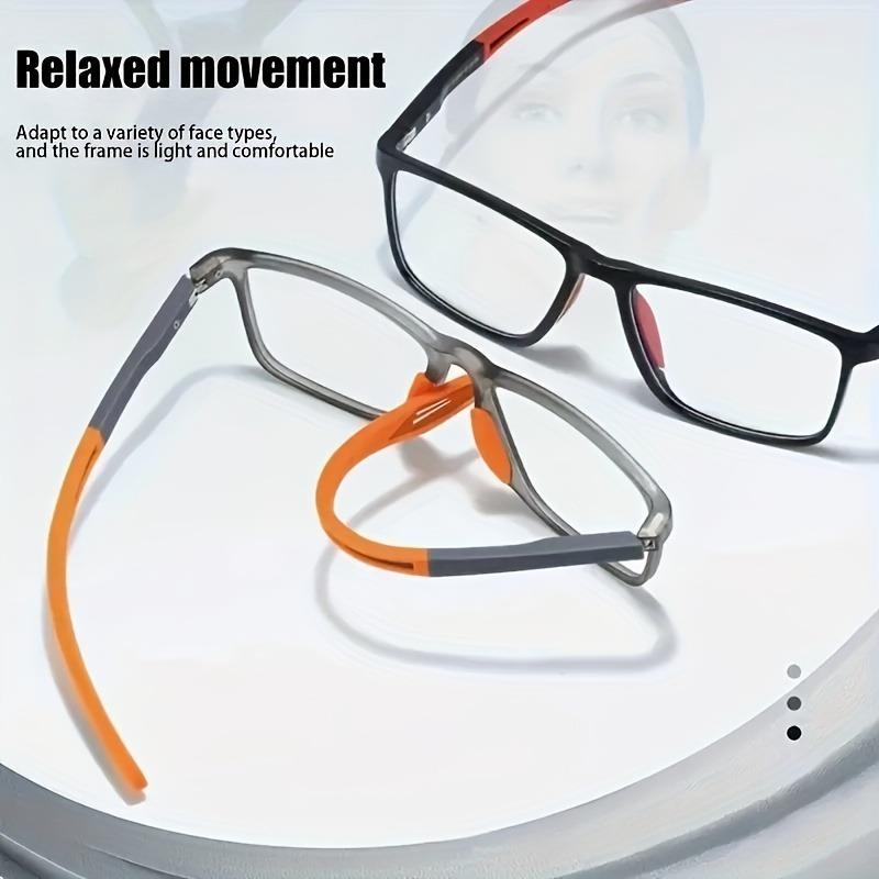 Classic sports reading glasses with free indoor and outdoor switching ultra light frame soft and anti slip legs