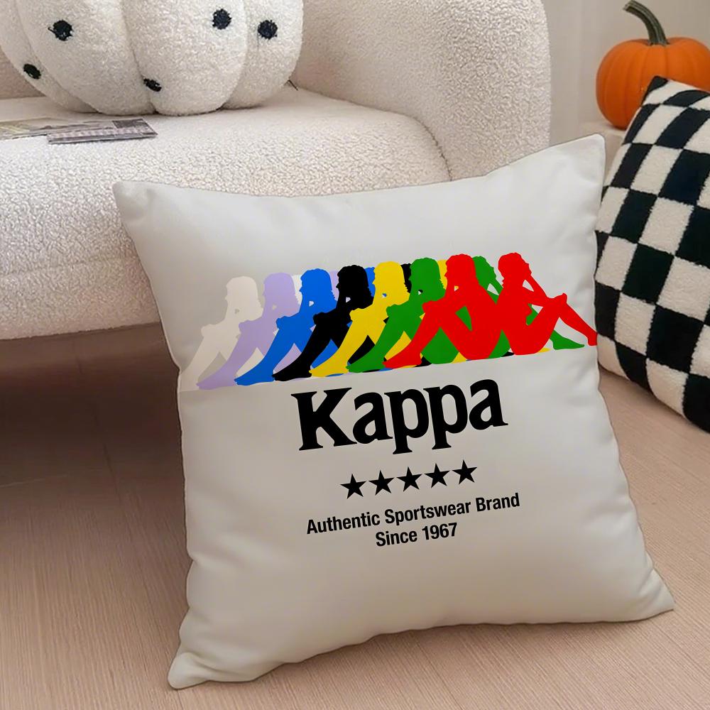 Kkappa logo Cushion Cover Throw Pillow Cover Hidden Button Durable Polyester Chair Cushion