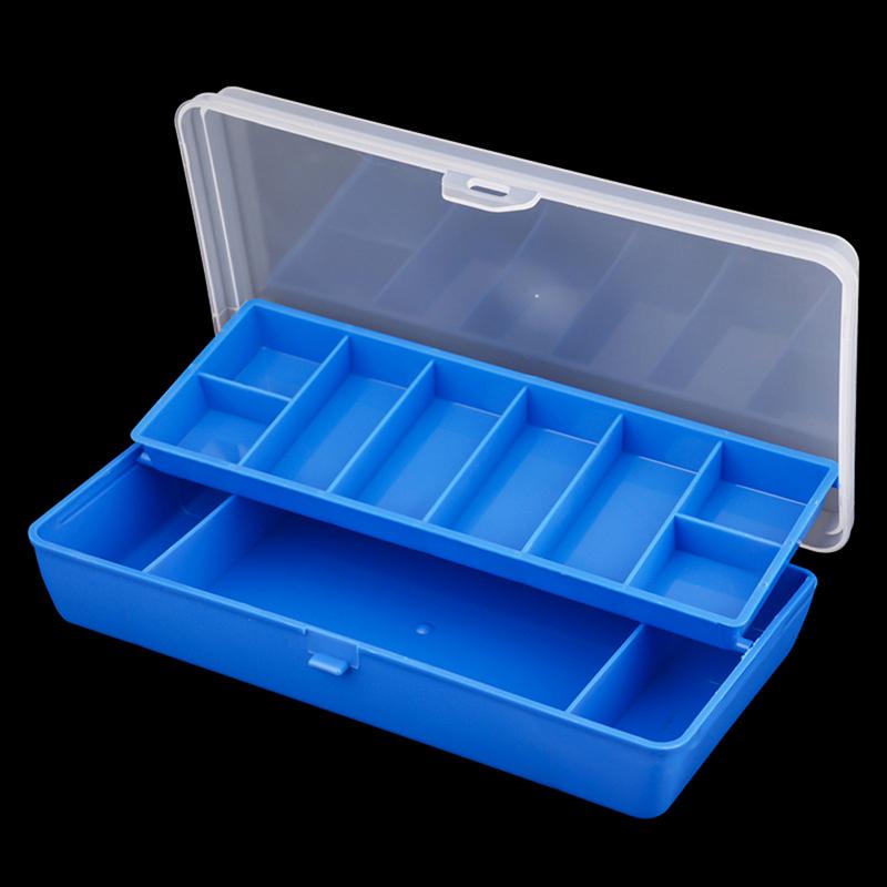 

Портативная коробка для рыболовных снастей, 11 отделений, двухъярусный чехол для хранения аксессуаров для ловли карпа, крючок для приманки, ящик для инструментов с мягкой приманкой