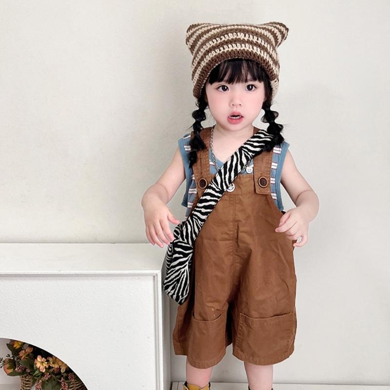 Stylish Children's Knit Hat with Devil Cat Ears Fashionable Winter Cap Warm & Comfortable Hat for Kids 3-15 Years Old