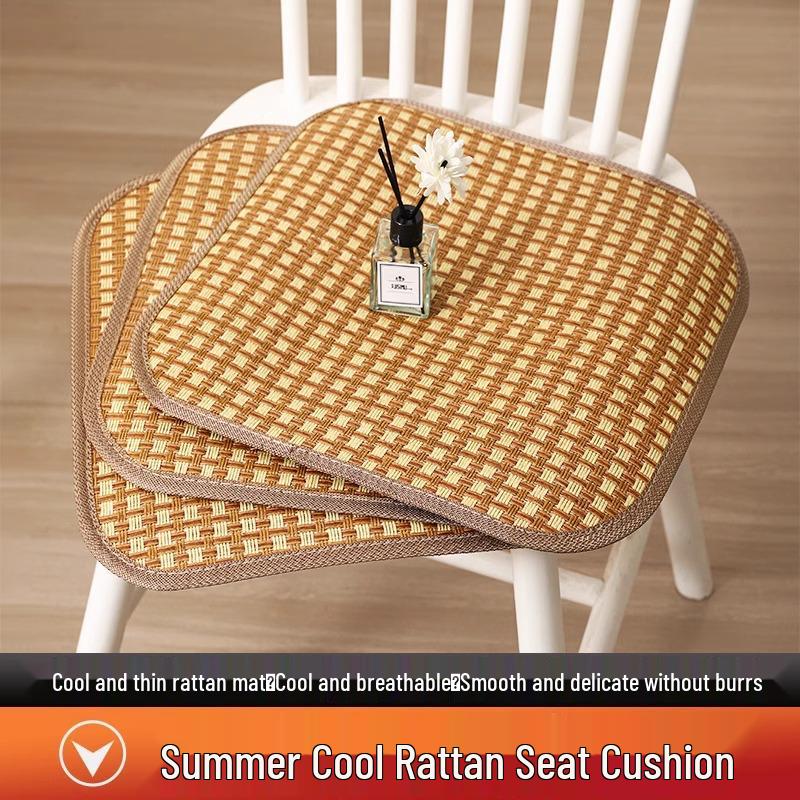 

Ротанговая подушка на сиденье из ледяного шелка с противоскользящим покрытием - Дышащий, прохладный летний коврик для офисного, автомобильного или компьютерного кресла 30x30 cm