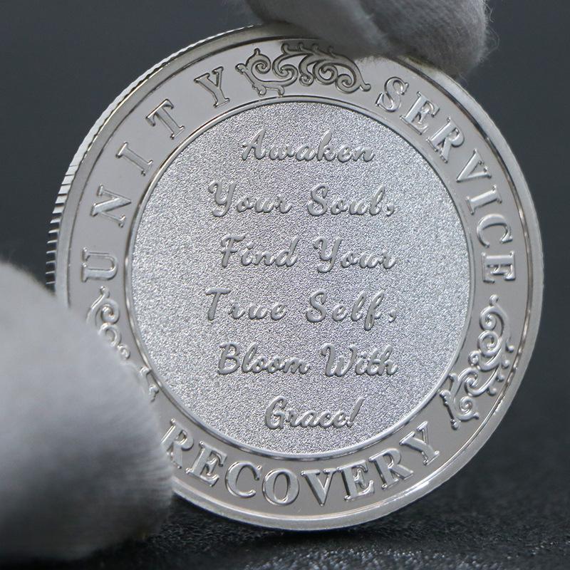 Pink Lady Rose Love Commemorative Coin, Valentine's Day Gift, Gold and Silver Plated, Commemorative Medal, Coin, Christmas gift, Stocking stuffers