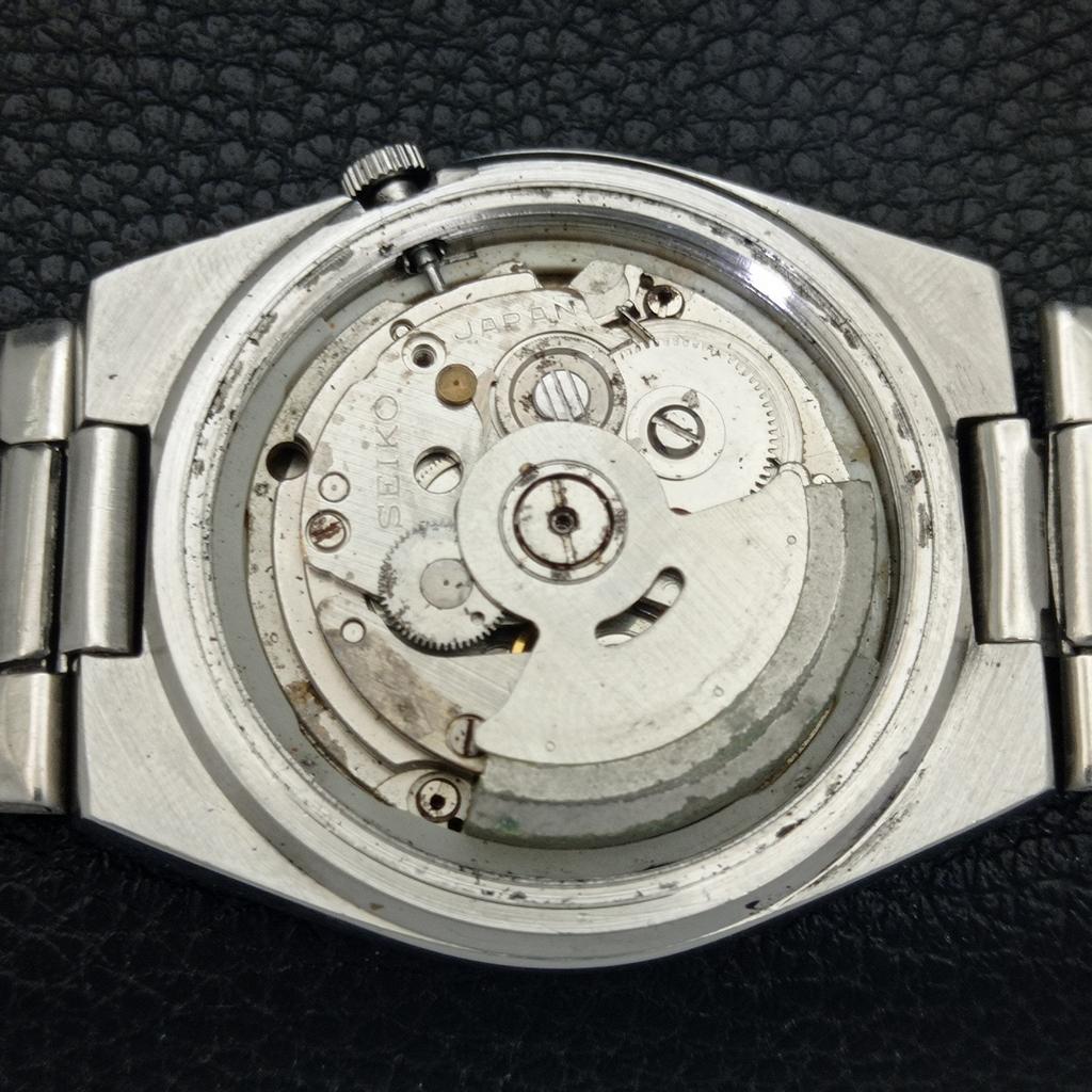 GENUINE VINTAGE SEIKO 5 AUTOMATIC 7019A JAPAN MENS BLACK DIAL WATCH a702120-5 R208-a702120