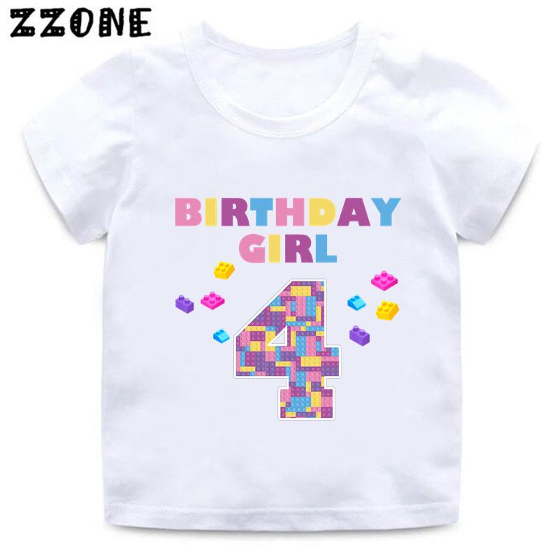 Master Builder Blocks Building Print Cartoon Girls Clothes 1 2 3 4 5 6 7 8 9 Years Happy Birthday Kids T Shirt Baby Boys TShirt