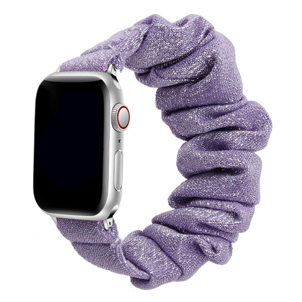 Scrunchie-Armband für Apple Watch Armband 44mm 40mm 41mm 45mm 38 42mm 49mm Elastisches Nylon-Armband iWatch Serie 3 6 se 7 8 9 ultra 2