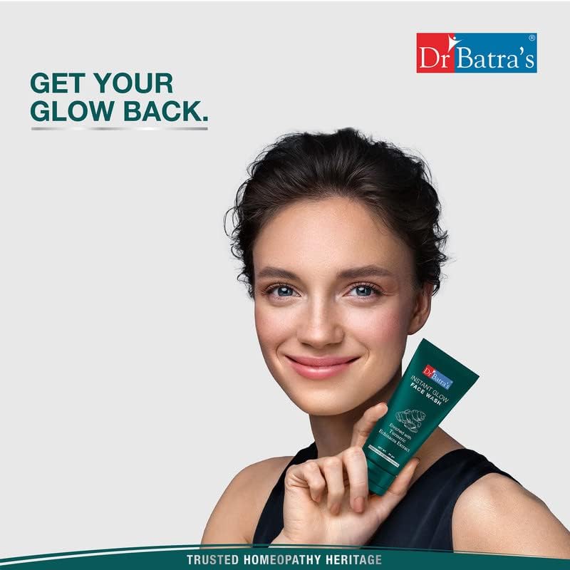 Dr. Batra's Instant Glow Gesichtswaschgel für Männer 50 g 2er-Packung Parabenfrei Tägliche Hautreinigung