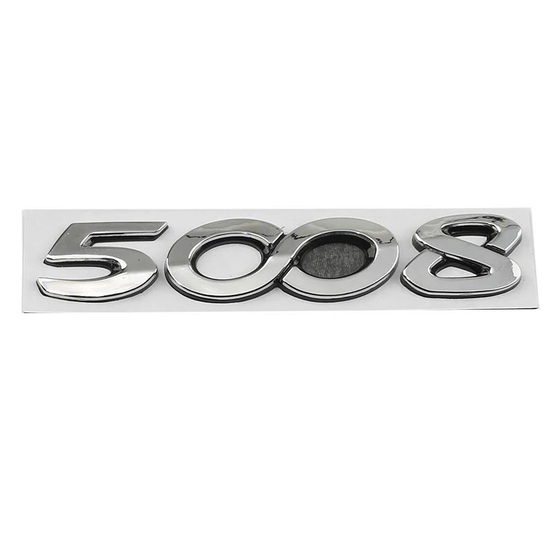 Autocollant Emblème Lettres Logo Badge Métal Coffre Arrière pour Peugeot 2008 3008 4008 5008 Accessoires de Décoration Styling