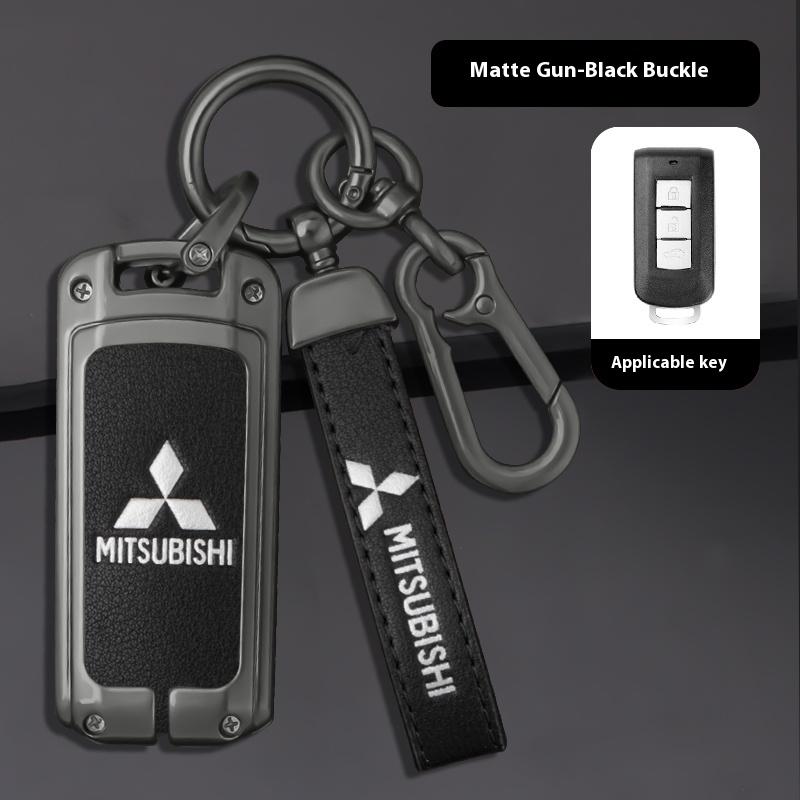 

Car Zinc Alloy Key Case Bag Metal Key Shell For Mitsubishi Outlander Pajero L200 Triton Colt Lancer EX Evolution X Ralliart Asx