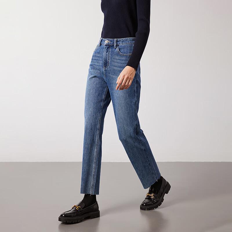 Navigare Women's Cropped Cigarette Denim Jeans