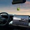 Car Mirror Hanging Ornament, Handmade Crochet Swinging Frog Auto Rear View Mirror Pendant Accessories, Cute Vehicle Interior Dangle Charm Decoration,