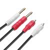 Dual RCA To 2x 6.35mm 1/4'' Mono TS Plug Audiophile Audio Cable for Mixer Amplifier 2RCA To 2 6.5 DVD Cord 2m/3m/5m/8m