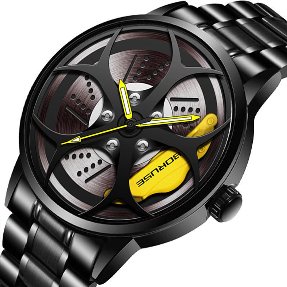 Boruse Trend Wheel Watch Waterproof Luminous Quartz Watch Men