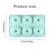 6 Cavity Dessert Cake Silicone Molds Doughnuts Baking Pans NonStick Heat Resistant Kitchen Baking Biscuits Molds Easy To Clean