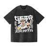 One Piece Luffy Vintage Wash Japanese Design T-Shirt High-quality Streetwear Men's Clothing Women 2026 Summer New Wash  T Shirt