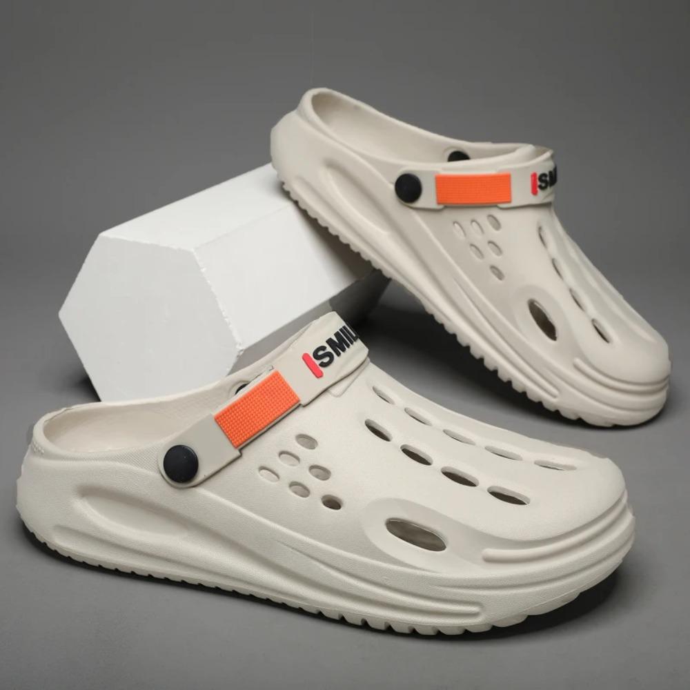 Summer Fashion Thick-Soled Sandals Men's Casual Closed-Toe Slippers For Outdoor Wear High-Elastic Beach Shoes