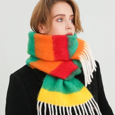 Winter Schal Frauen Luxus Herbst Winter Kaschmir Schal Verdickt Warme Schal Klassische Quasten Flauschigen Schal Einfarbig Weiche Schal