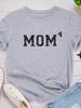 Mom 4th Power Print Women T Shirt Short Sleeve O Neck Loose Women Tshirt Ladies Tee Shirt Tops Clothes Camisetas Mujer