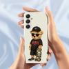 For Samsung Galaxy A16 5G/4G Case Cool Bear Pattern Printing Straight Edge TPU Phone Back Cover