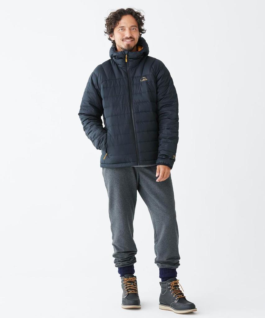 LL Bean Beans Down Hooded US Size Dark Marine 1000102330 Men's Jacket, Fit, Regular, Small, Blue,