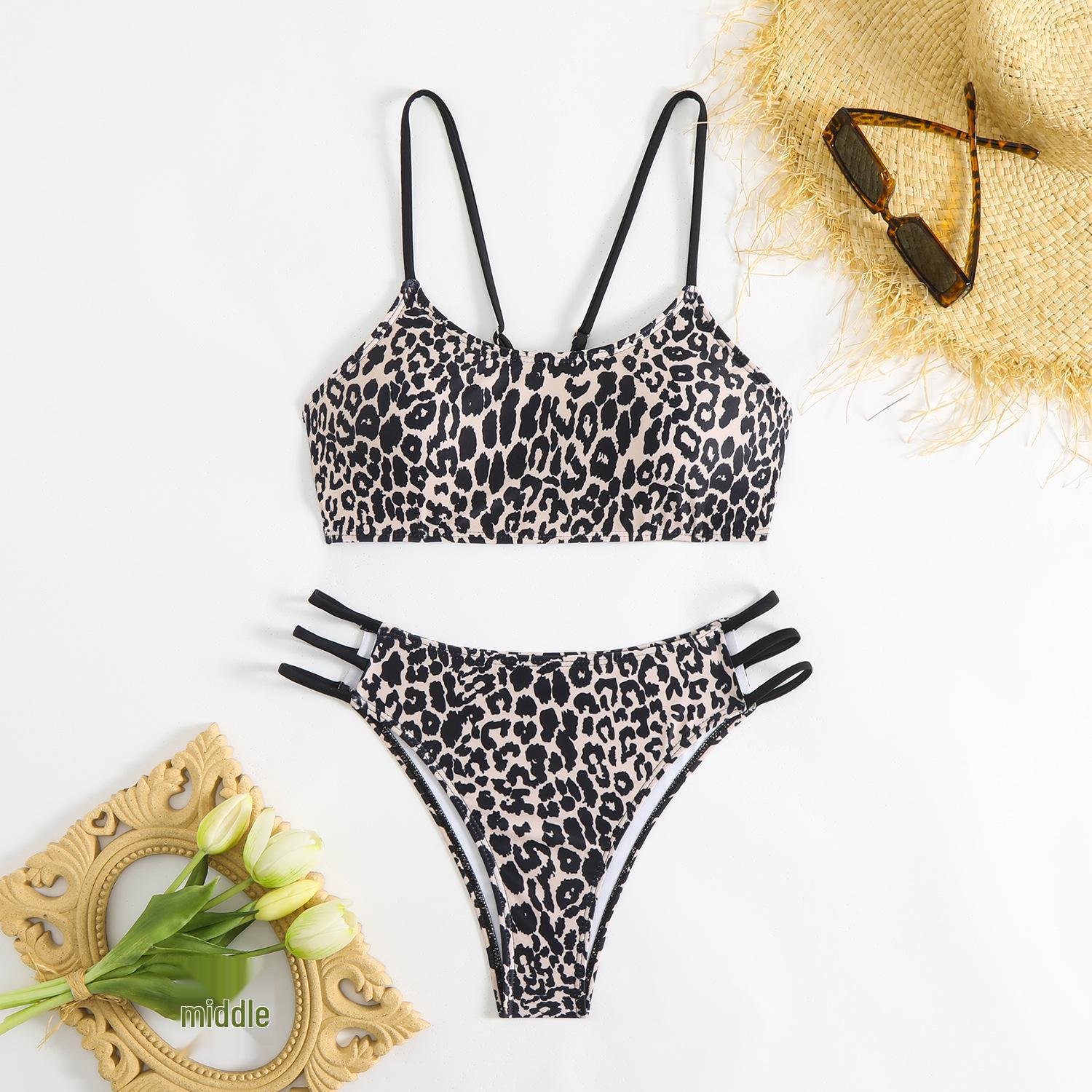 

Women s Triangle Cutout Bikini Swimsuit - Sexy Beach Vacation Wear Medium синій