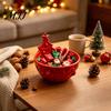 Tabletop Candy Dish Christmas Tree Bowl, 3D Printed Holiday Treat Storage Container, Small Trinket Organizer Decorative Snack Serving Bowl for