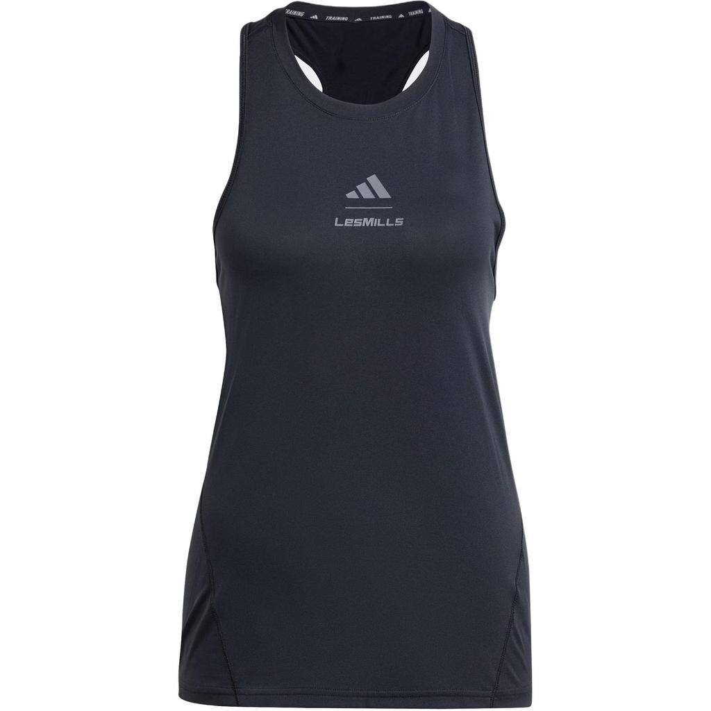 adidas Γυναικείο Μαύρο Γραφιστικό Αμάνικο Τοπ Les Mills Streetwear IX7982