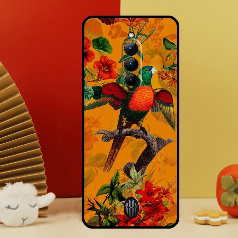 Garden Birds Vintage Tropical FLORAL Case For Nubia Red Magic 10 Pro Plus 6 7 Pro 6S 7S 5G 6R RedMagic 9S 8S 8 9 Pro Plus Cover